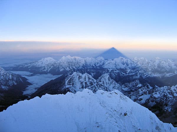 The Shadow cast by Mount Everest