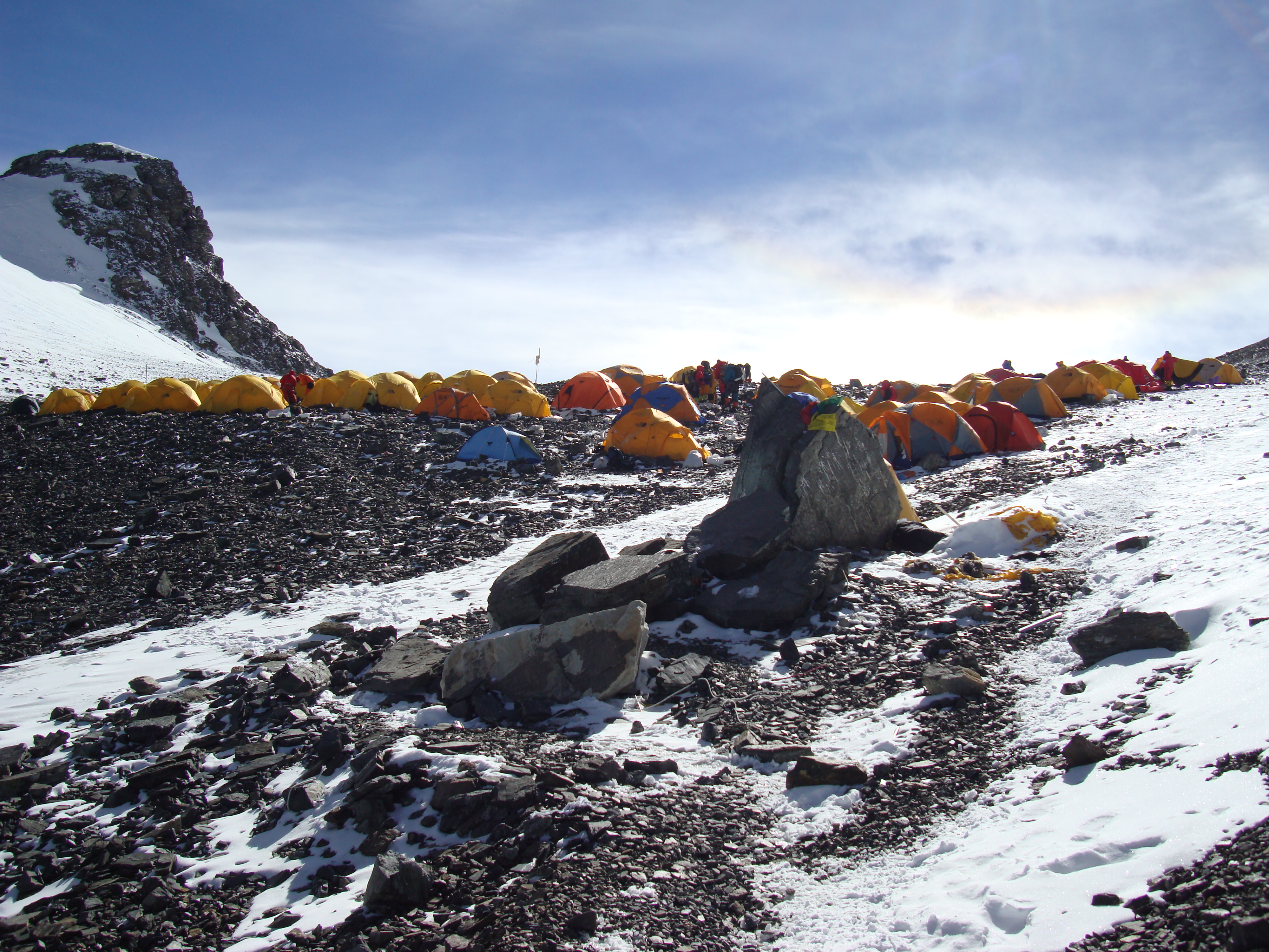 Tents on the South Col of Mount Everest