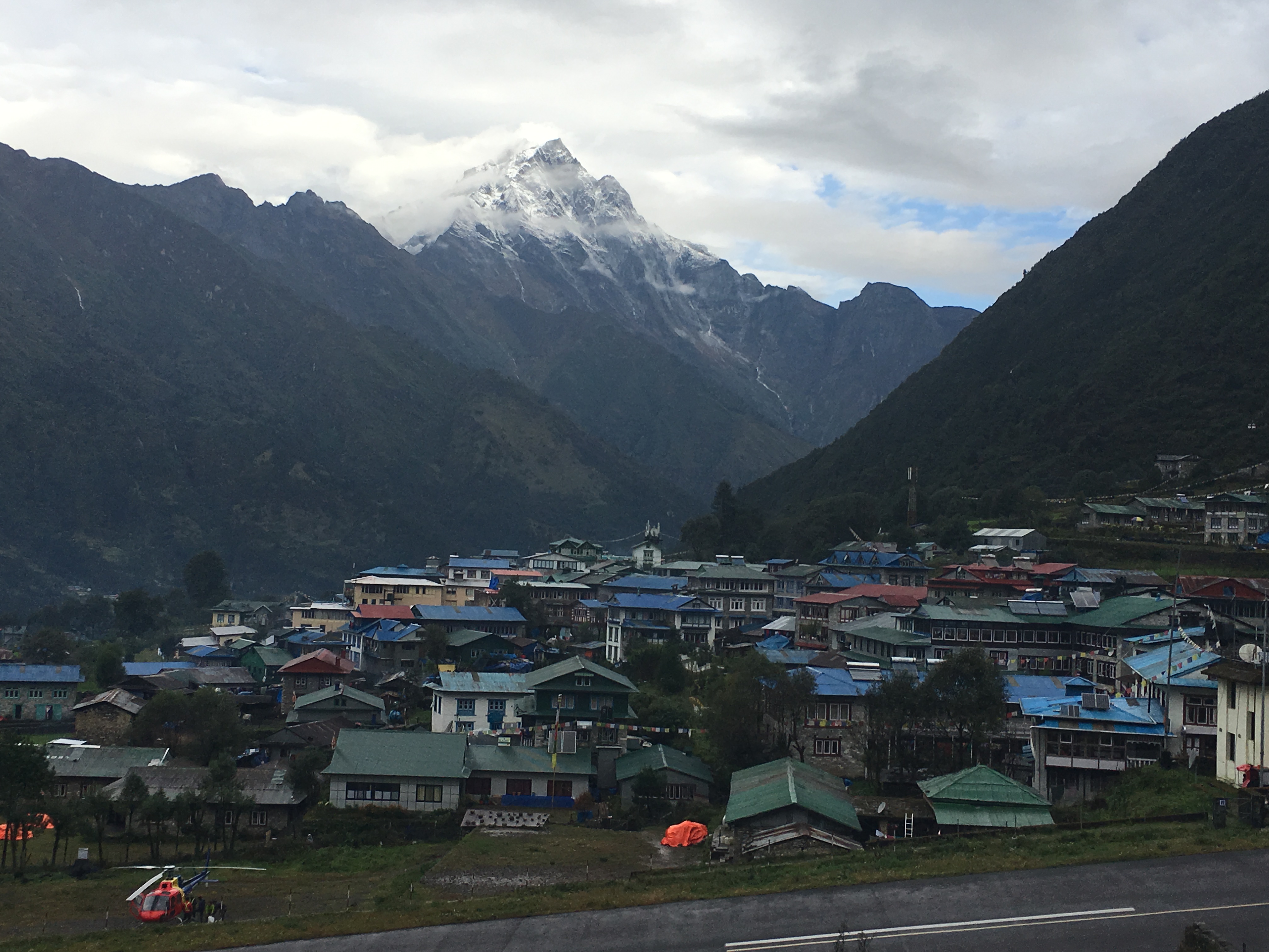View of Lukla and the runway