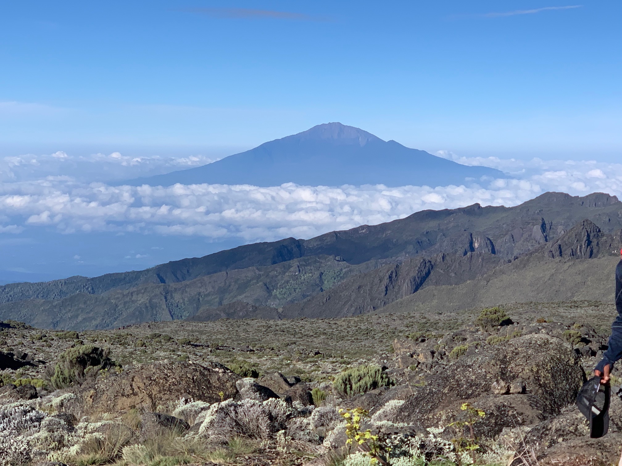 Mount Meru from Kilimanjaro