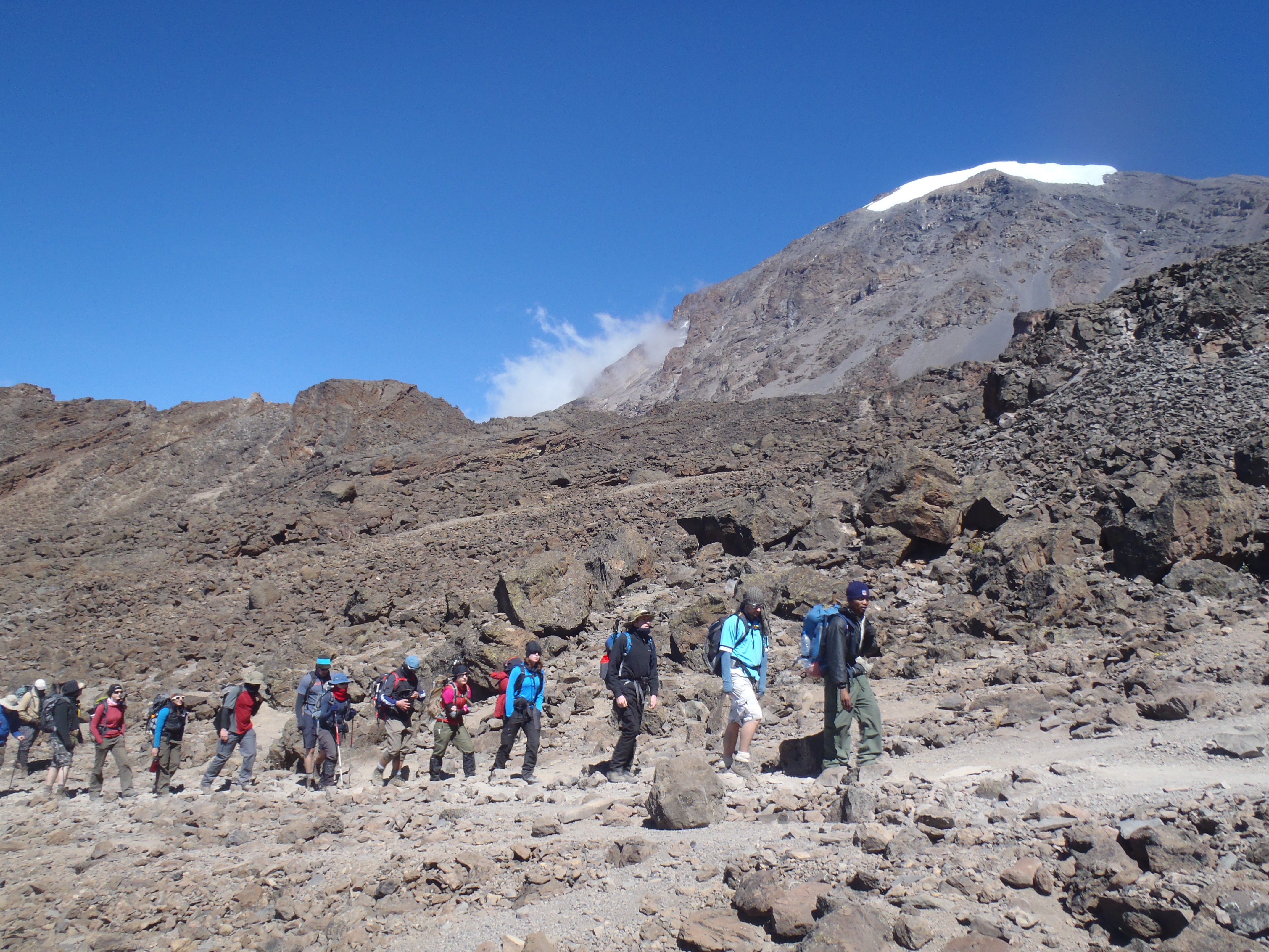 Moving to Karanga Camp on Mount Kilimanjaro