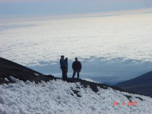 Near the top of Kilimanjaro