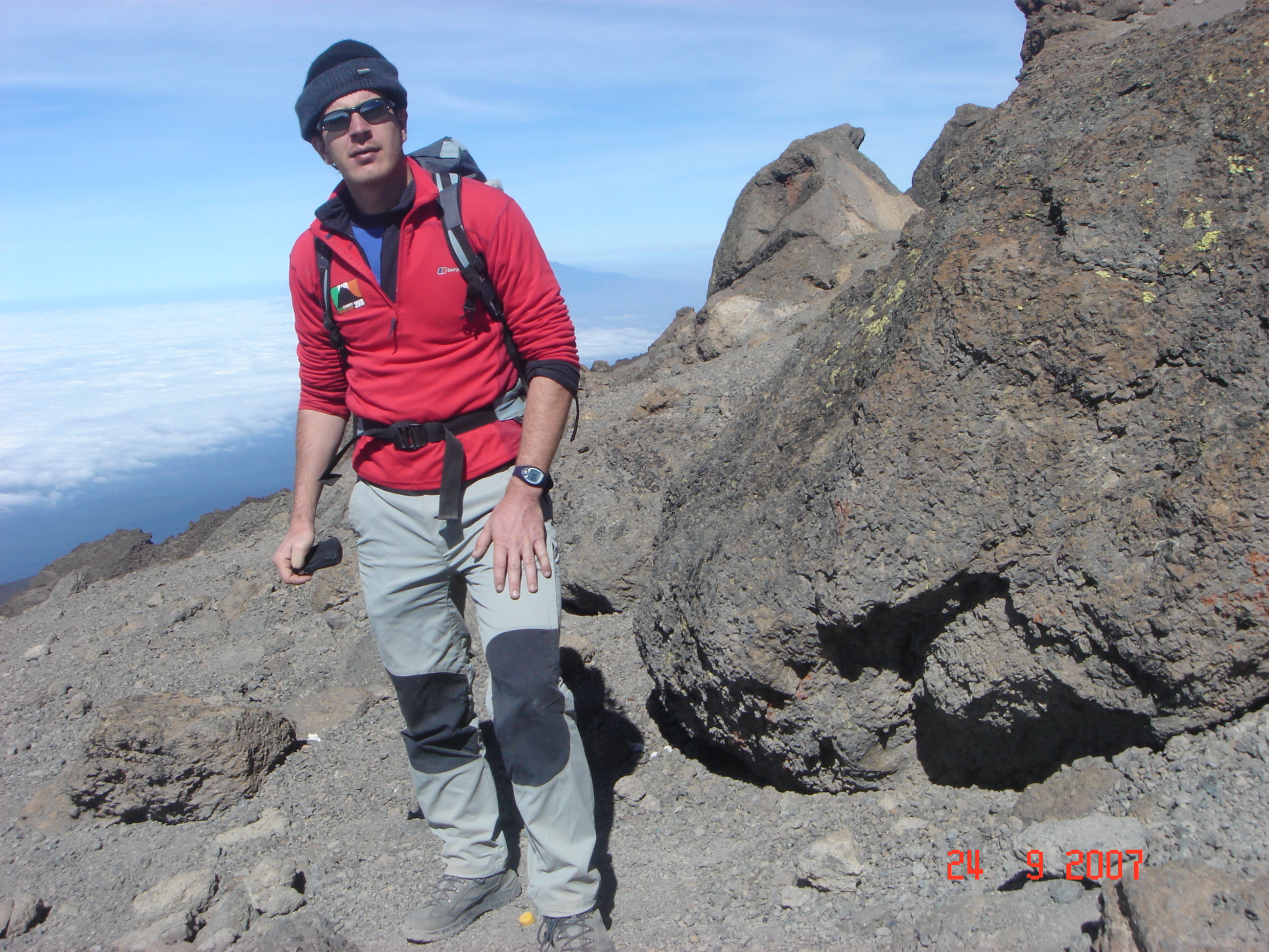 High on Kilimanjaro in 2007