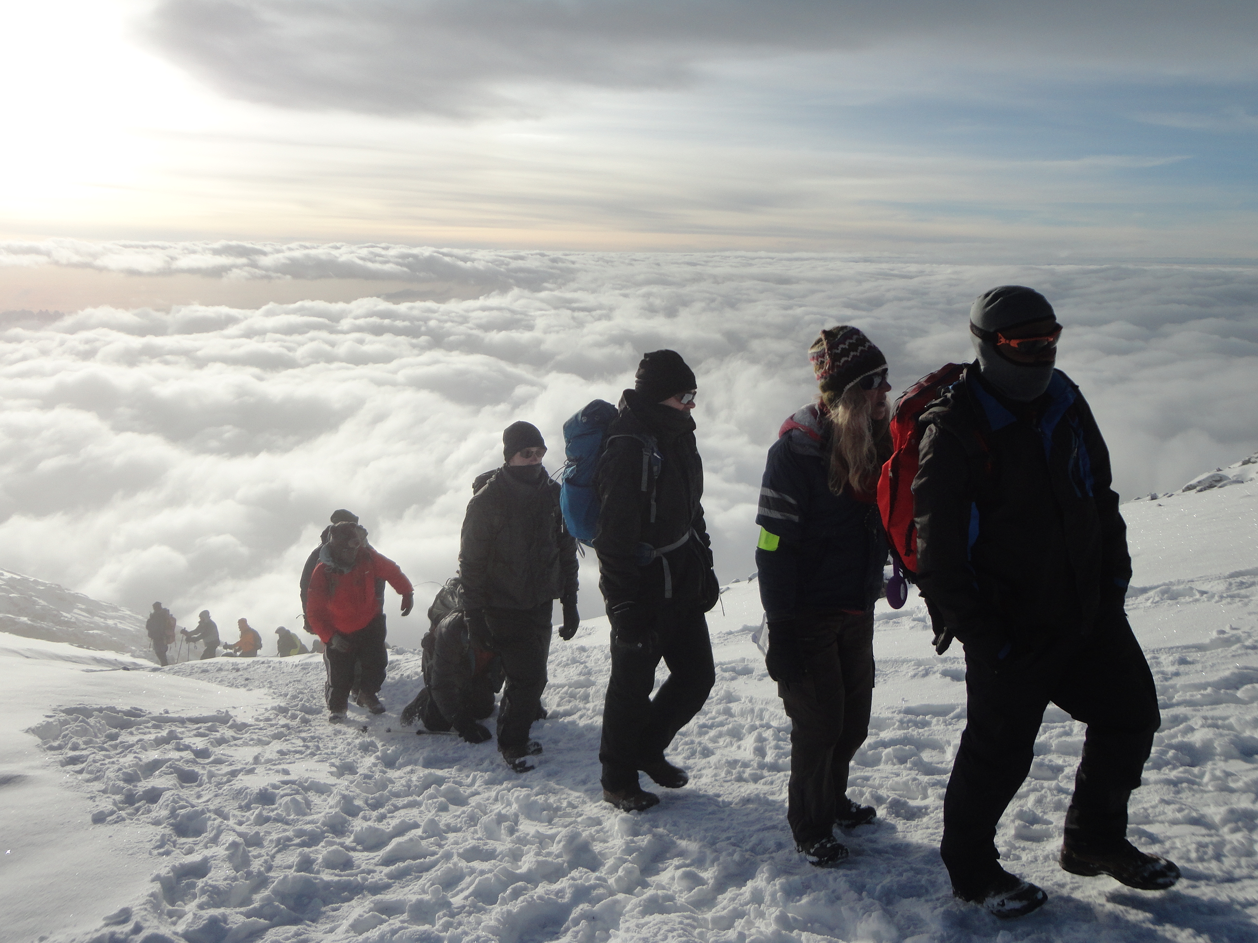 Walking towards the Summit of Kilimanjaro