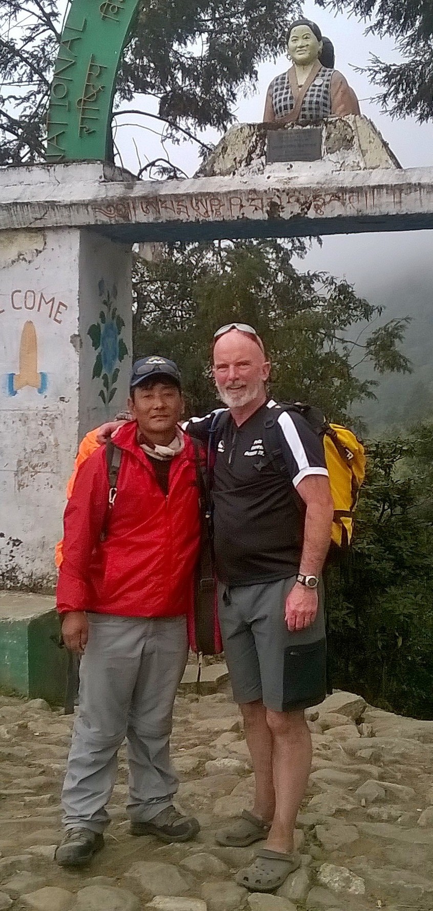 At the start of the Everest trail