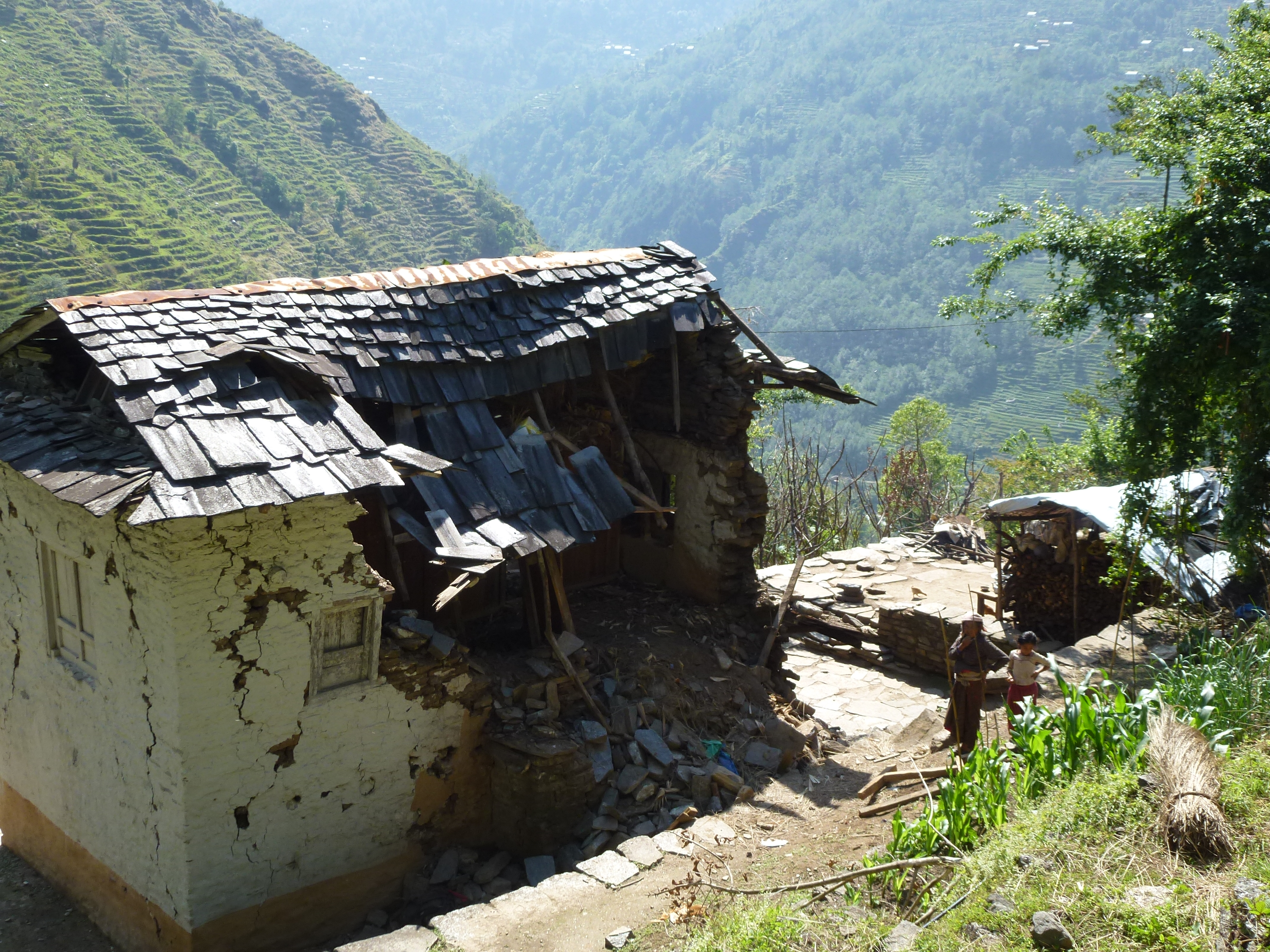 Broken home in Goli Village Nepal