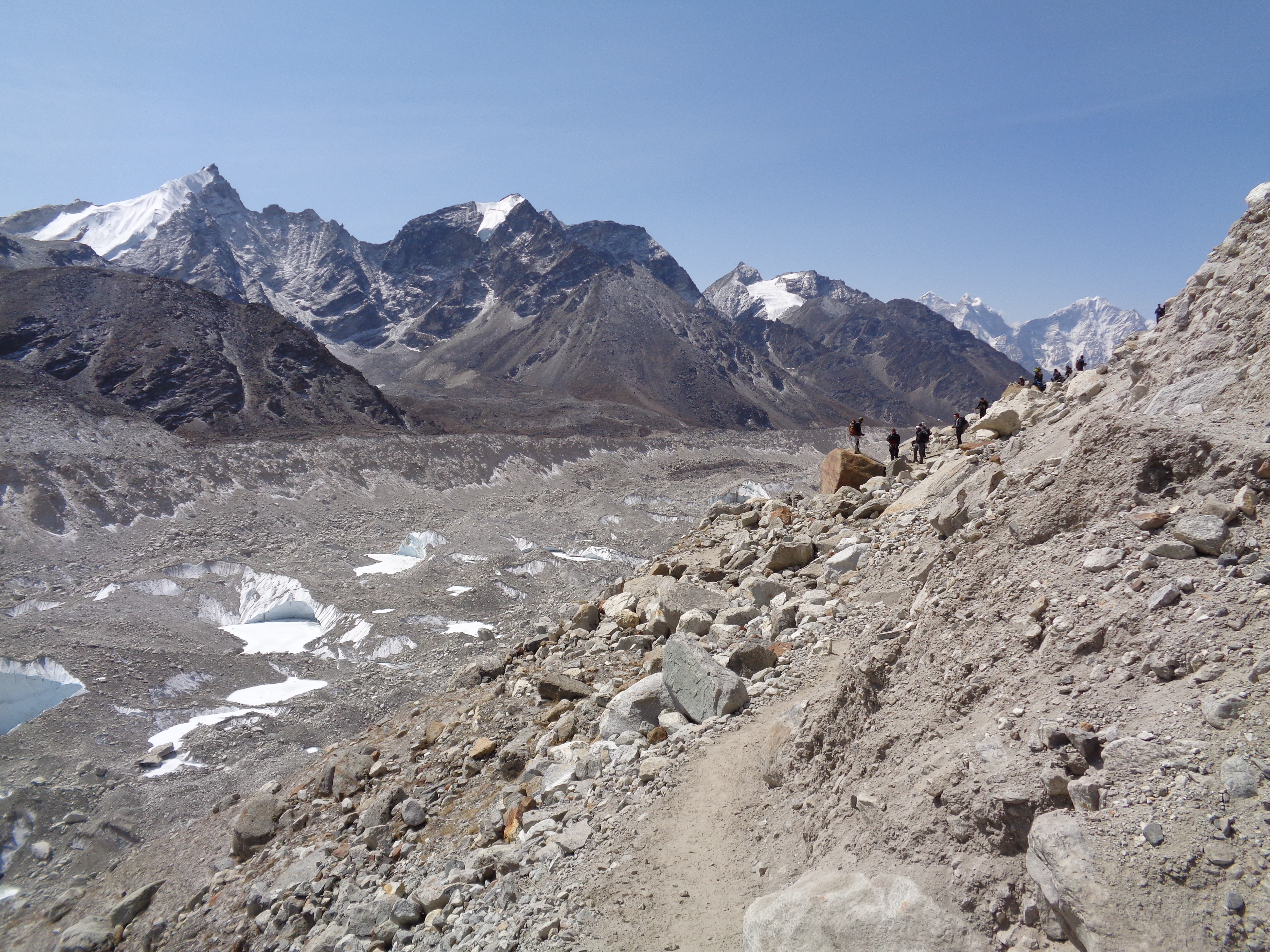 landslide area outside Everest base camp
