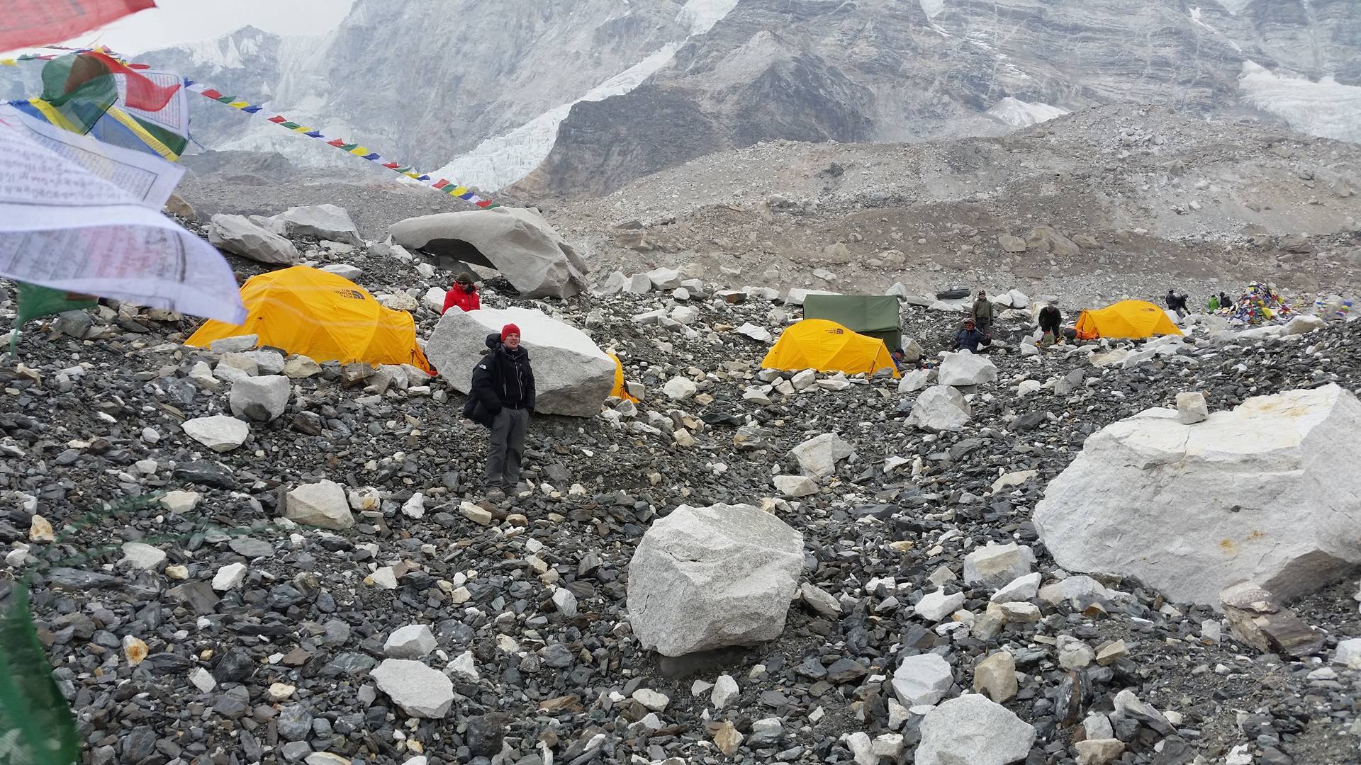 The scene from our camp in Everest base camp