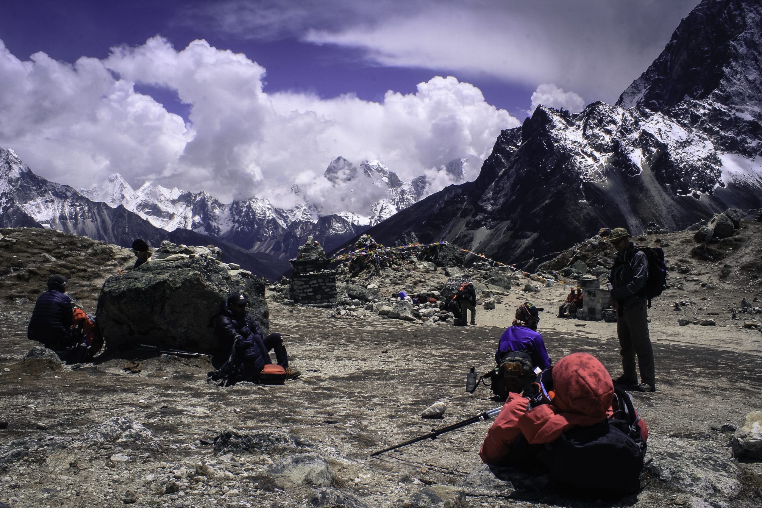 The trek up through the Everest region