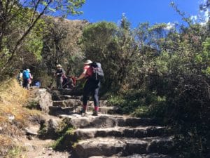 The Inca Trail is full of uneven stairs going up and down hill!