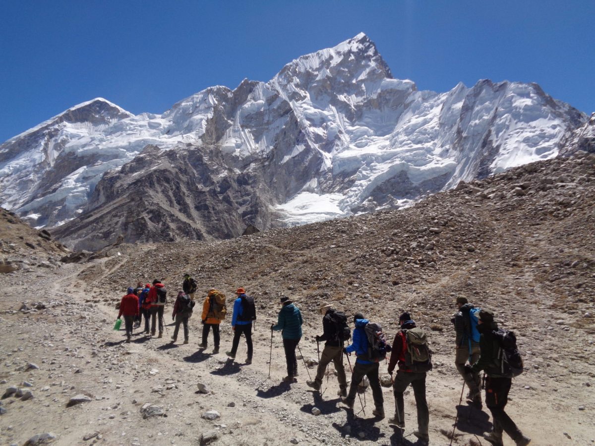 The trail into Everest Base Camp