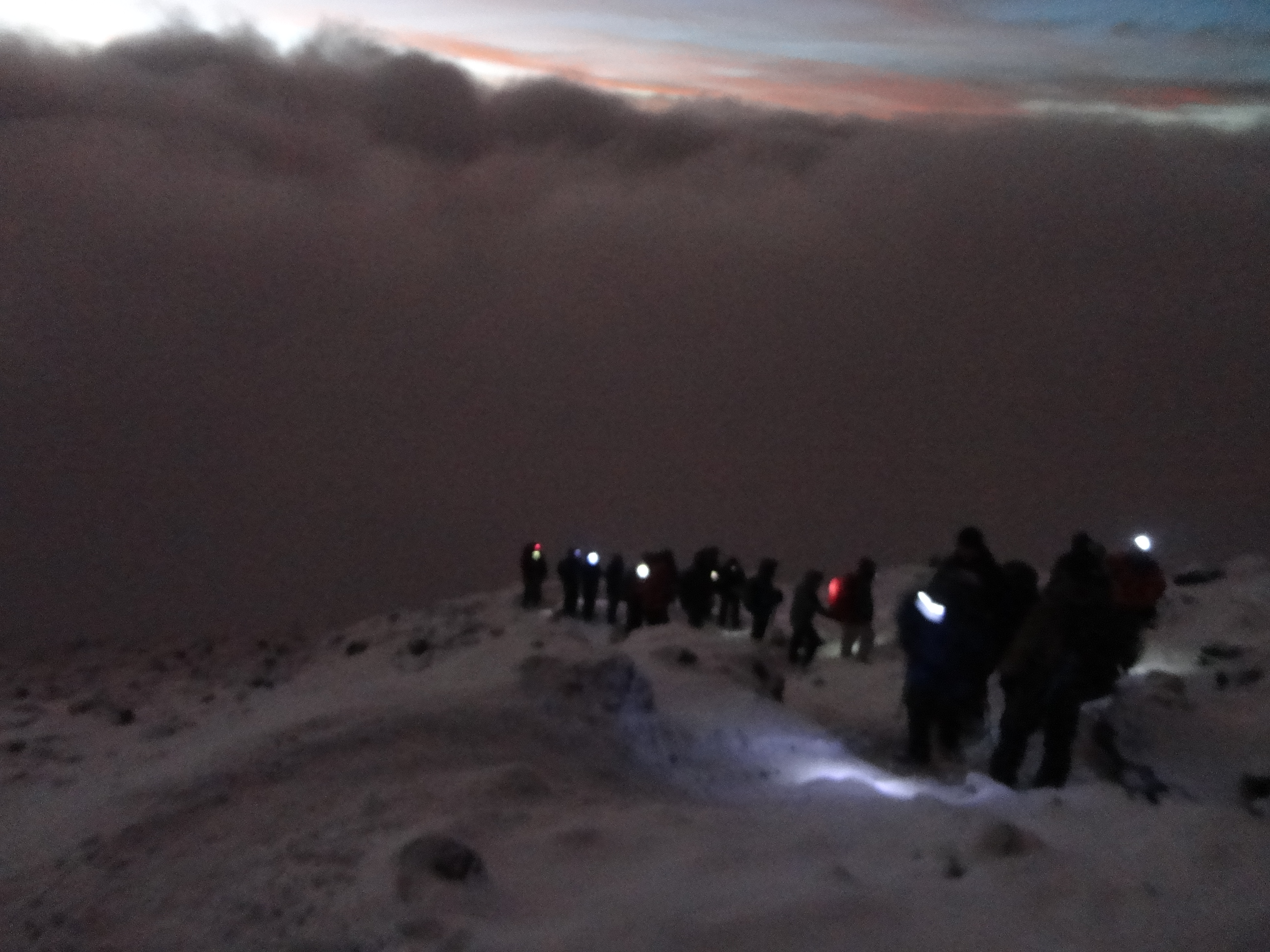 Summit night on Kilimanjaro