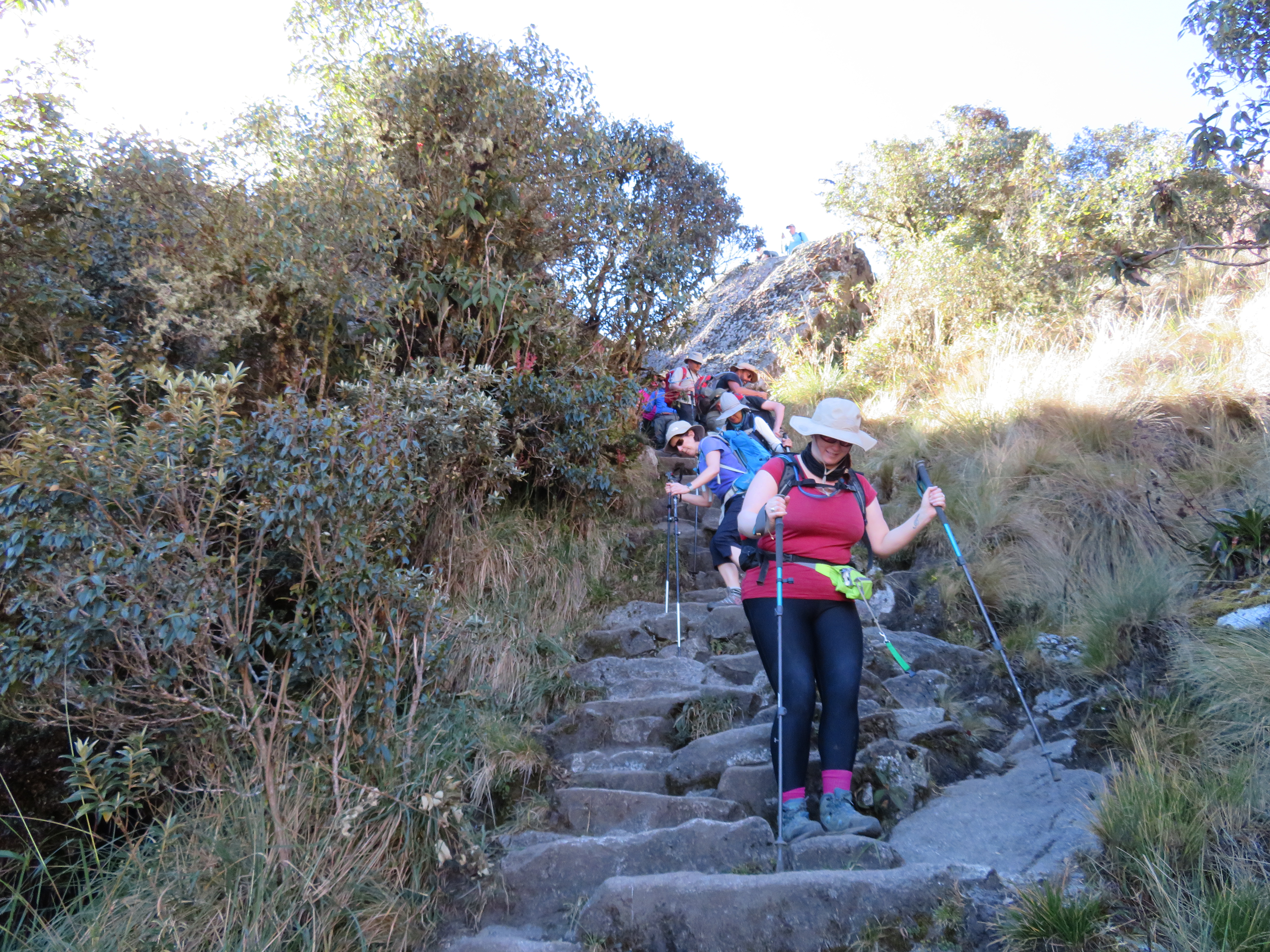 The Many Steps up and down on the Inca Trail