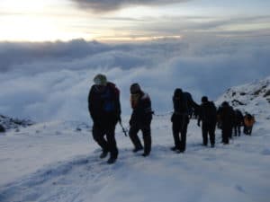 Snowy Summit Night on Kilimanjaro