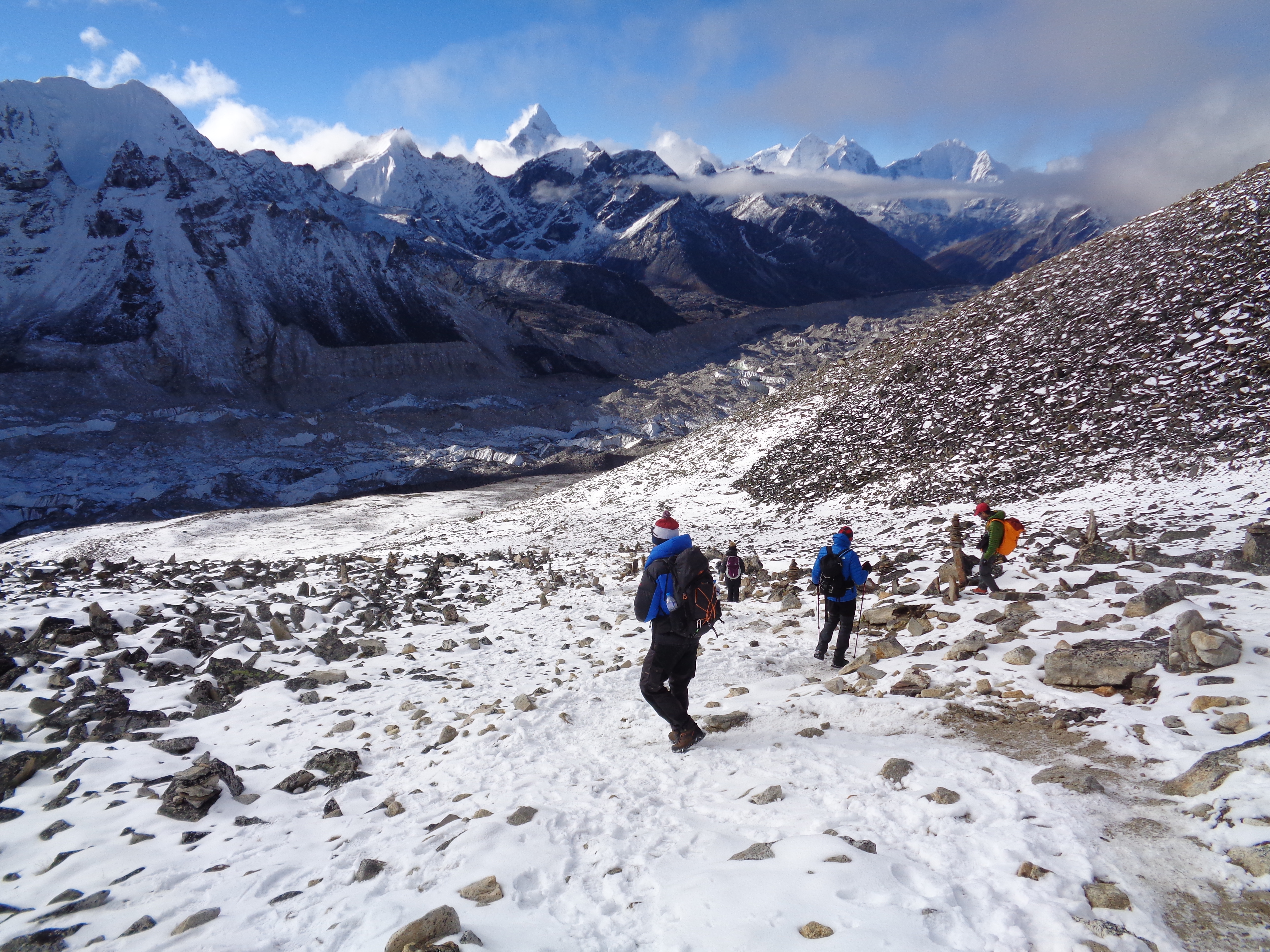 Snow on the Trail from Kala Patthar