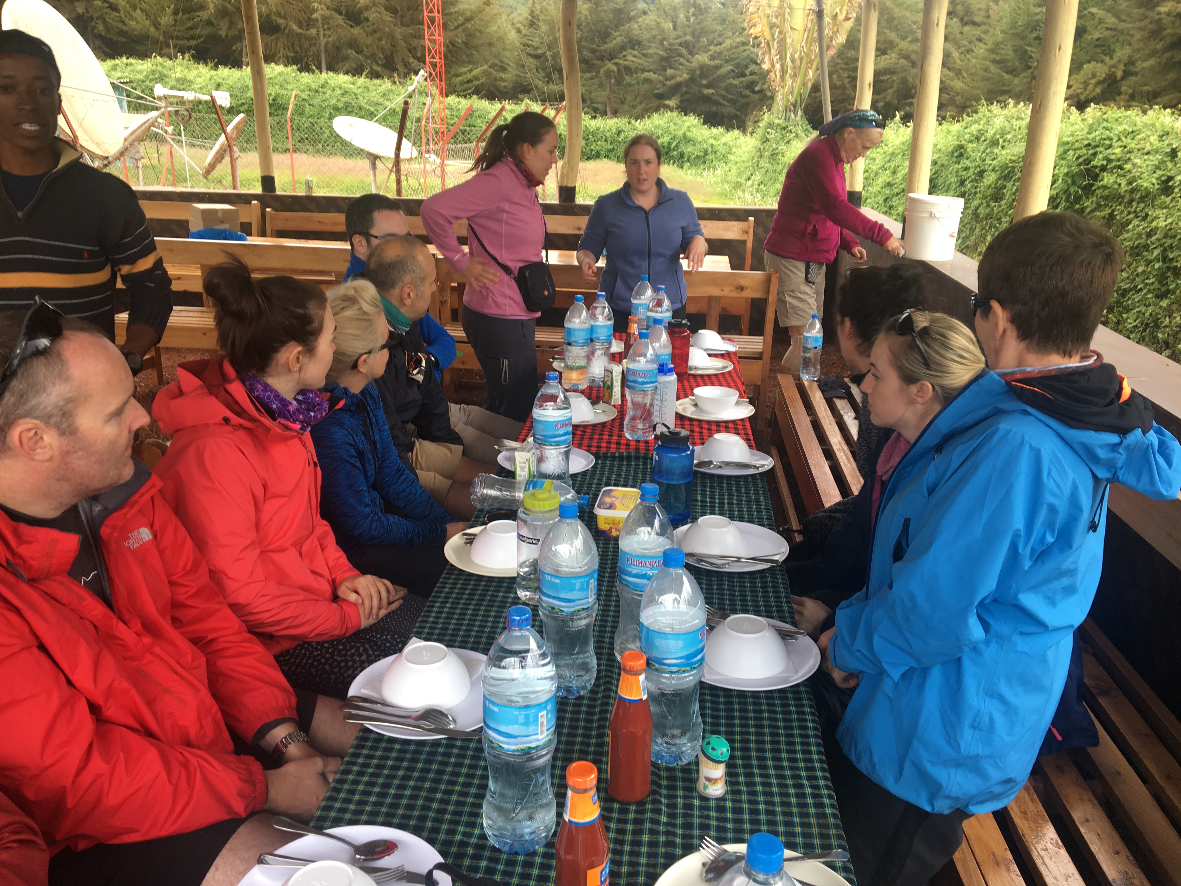 The First Lunch on The Mountain on Kilimanjaro
