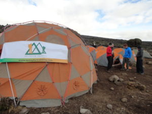 The Ian Taylor Trekking Dome Tent on Kilimanjaro 