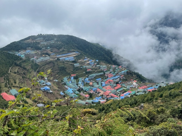 Namche in poor visibility