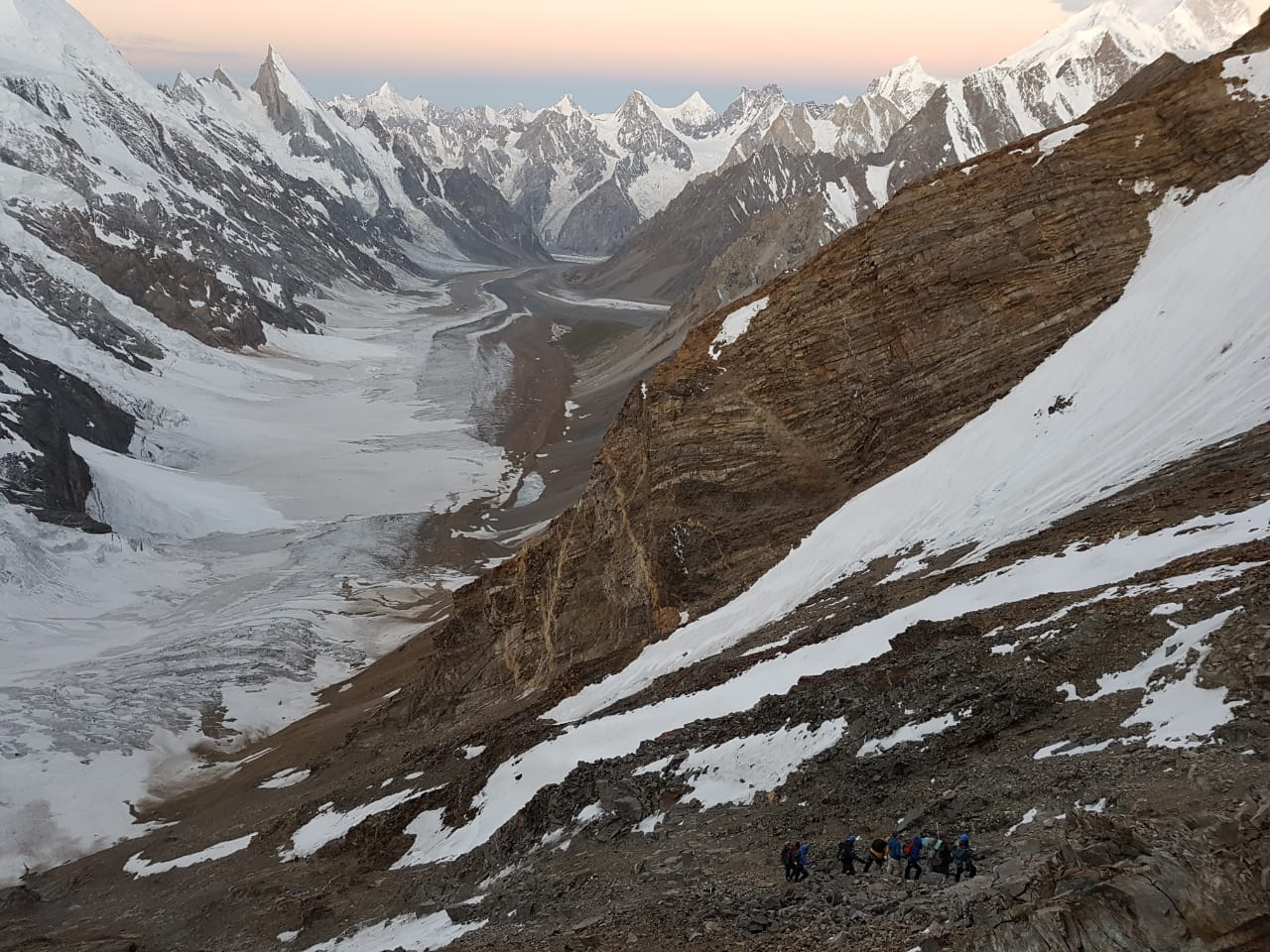 Dawn on K2 base camp trek