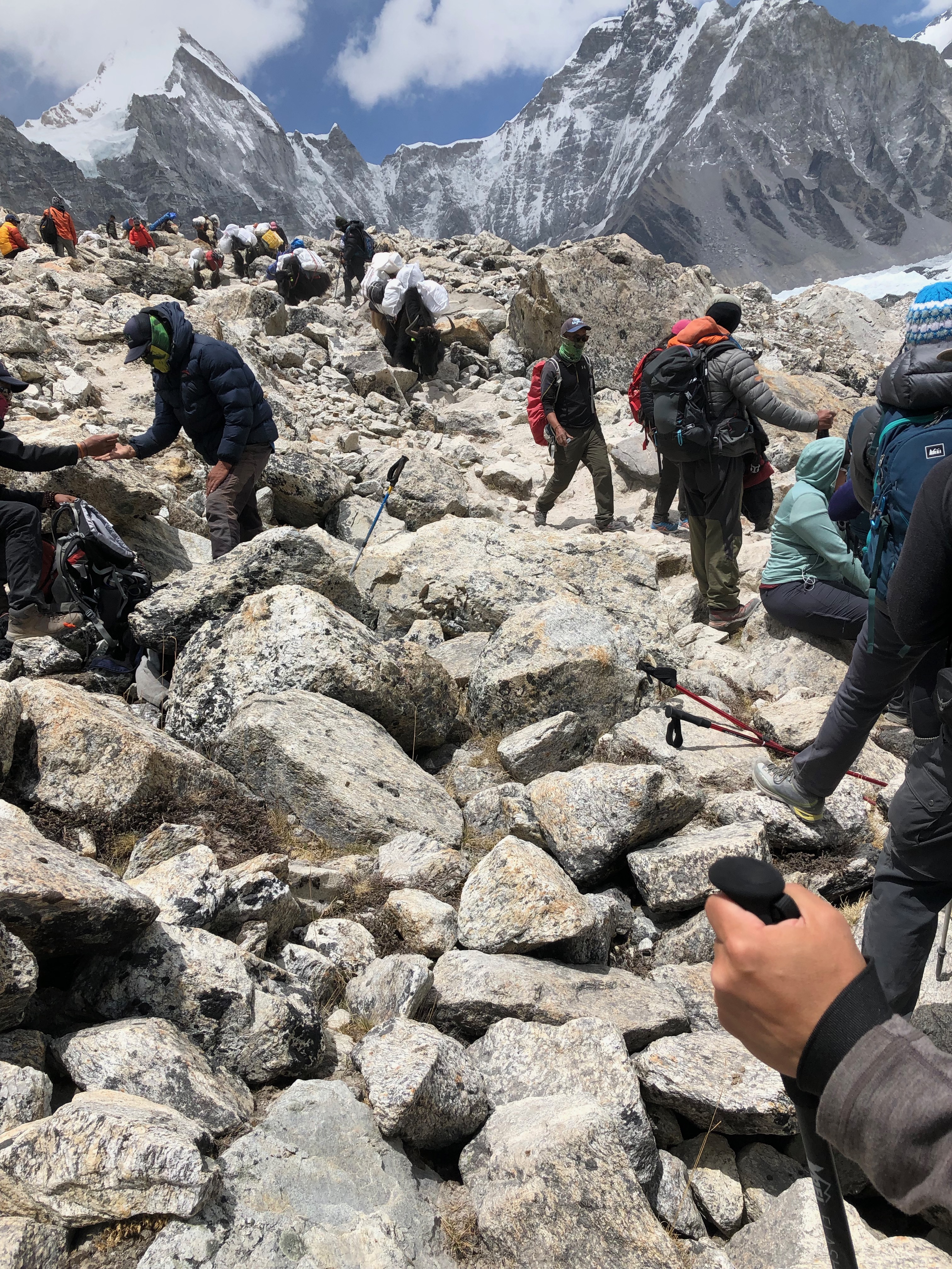 The rocky trail into Everest Base Camp