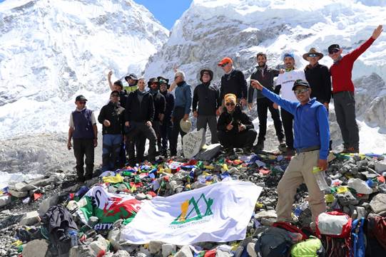 Standing in Everest Base Camp
