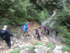 The trail to Annapurna Base Camp