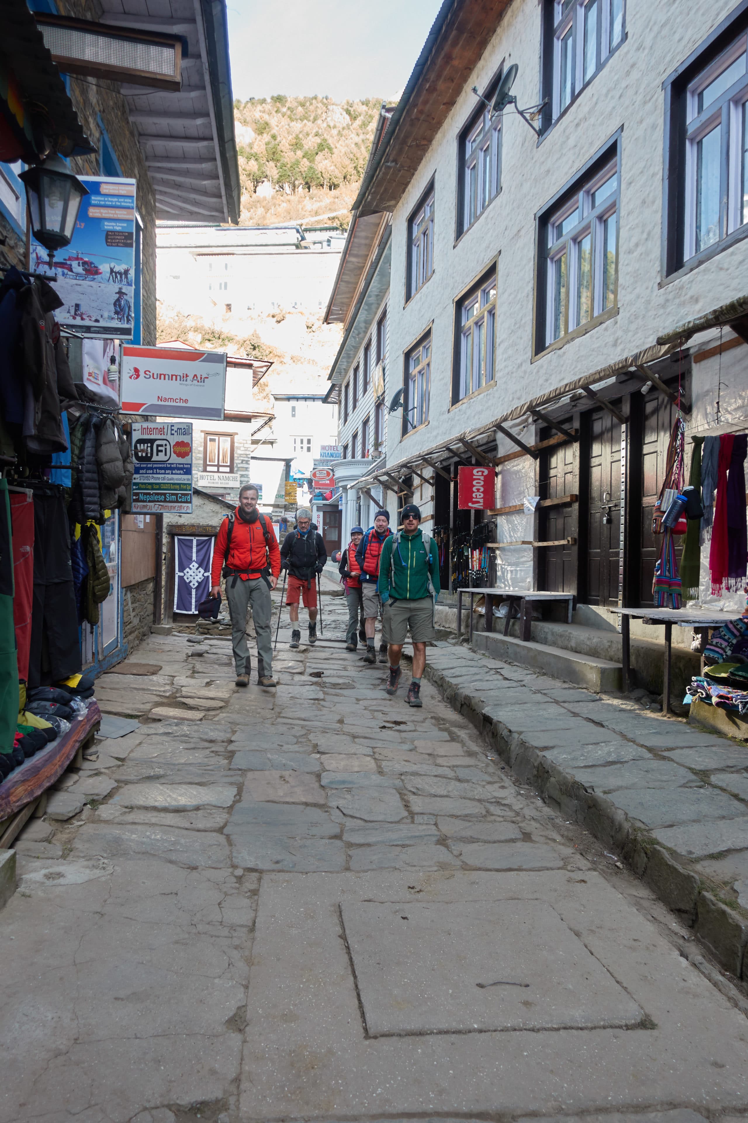 The streets of Namche Bazaar