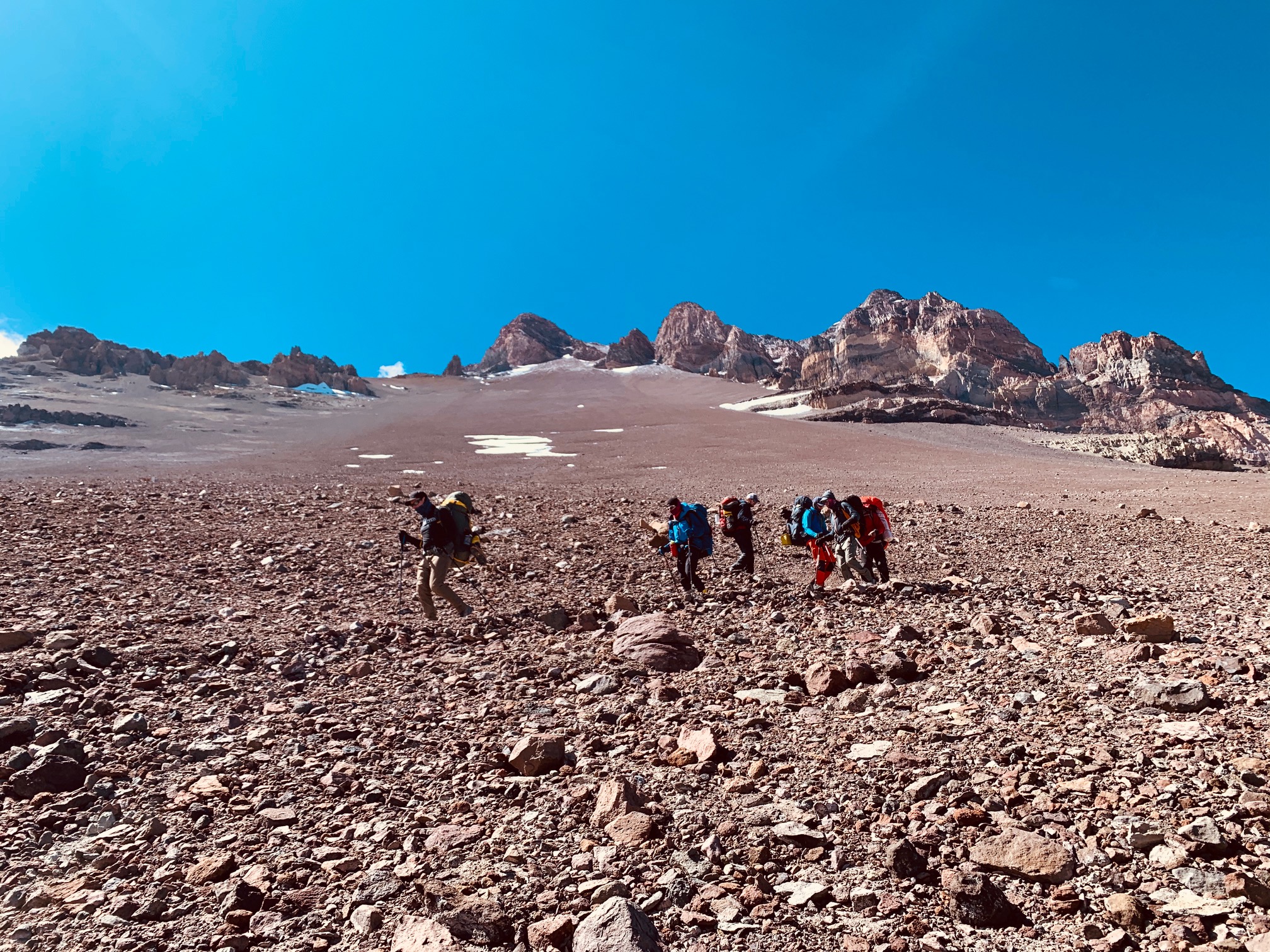 The terrain high on Aconcagua