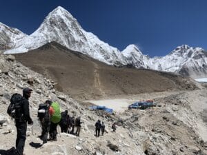 The trek into Everest Base Camp
