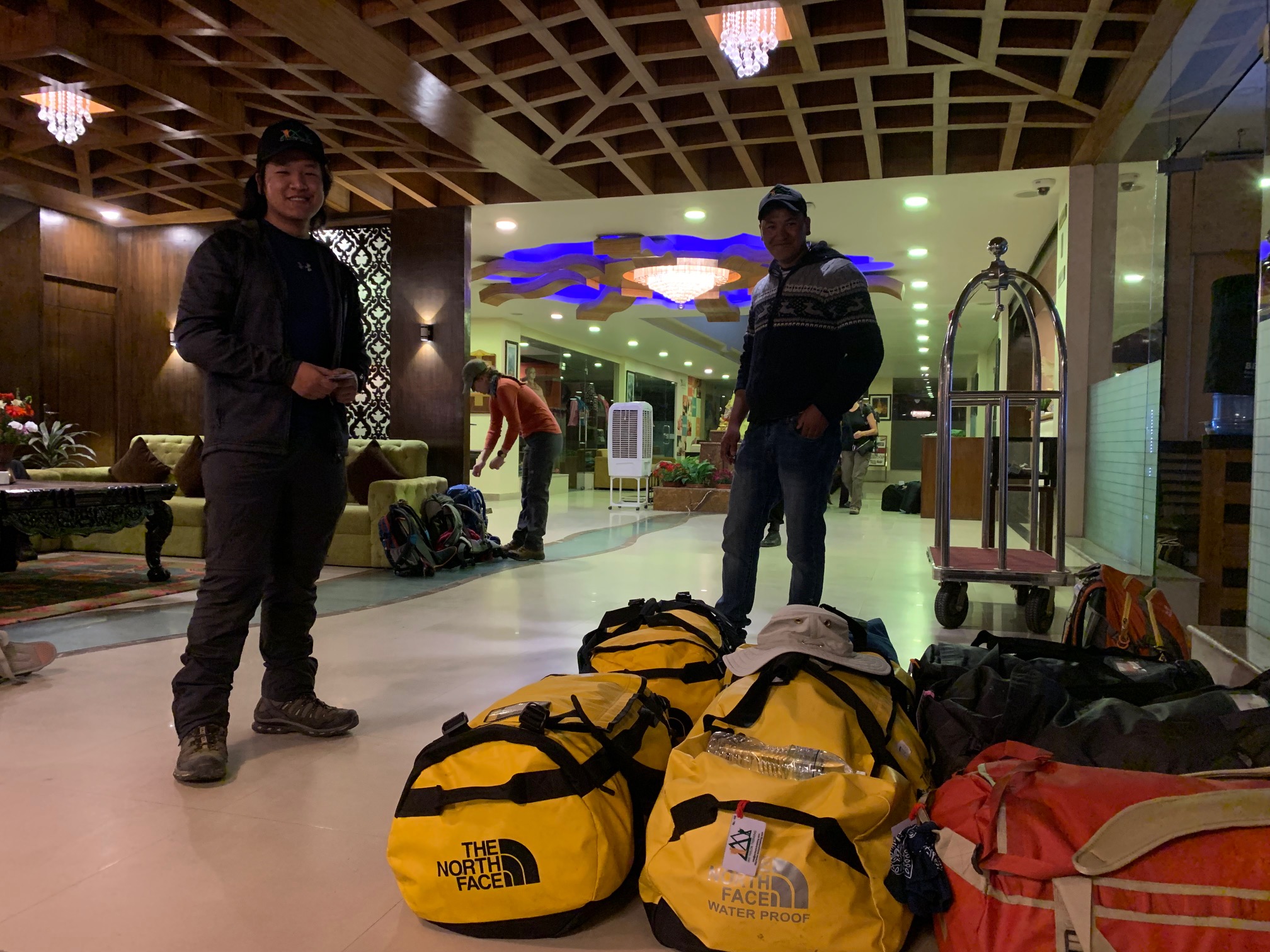 Bags ready to go in Kathmandu