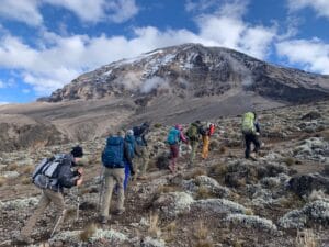 Hiking up Kilimanjaro