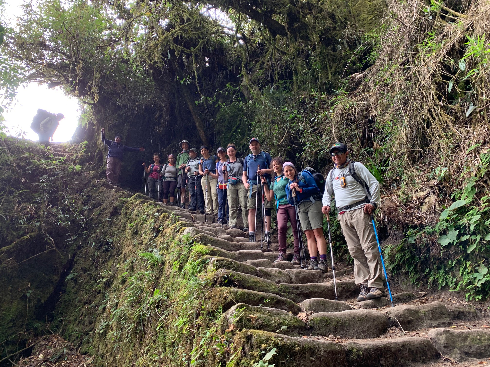 Descending on the Inca Trail
