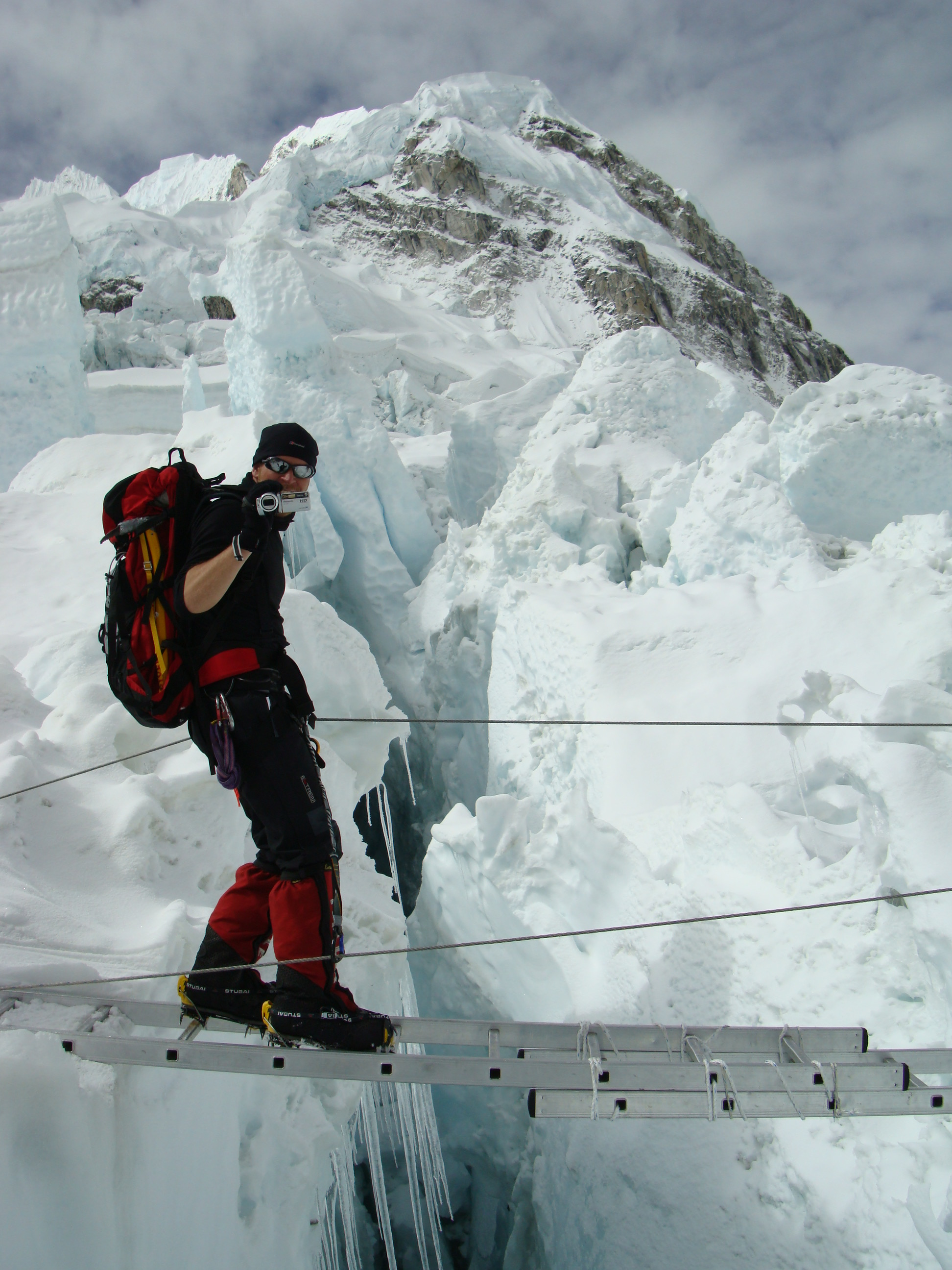 Filming on Mount Everest