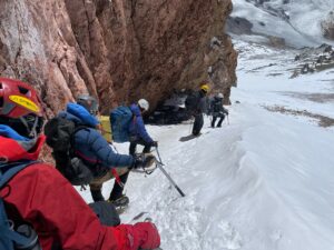 Going downhill on Aconcagua