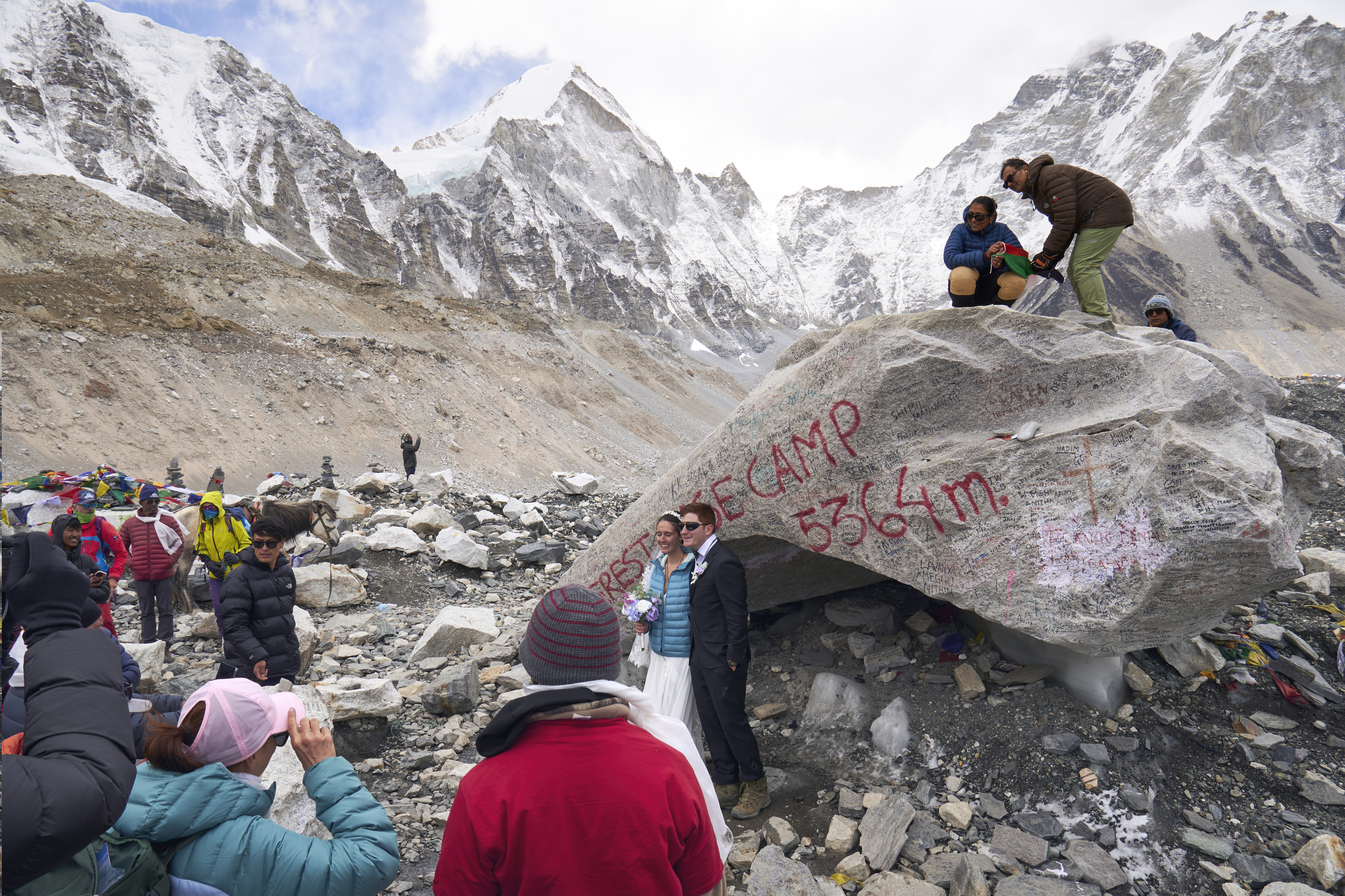 Wedding picture at Everest Base Camp
