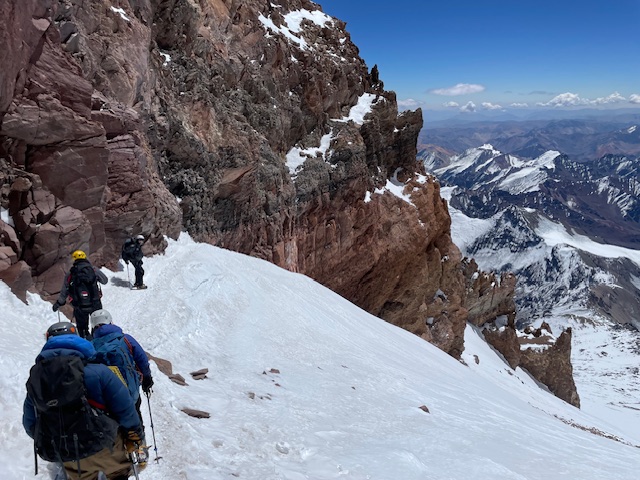 Descending down Aconcagua